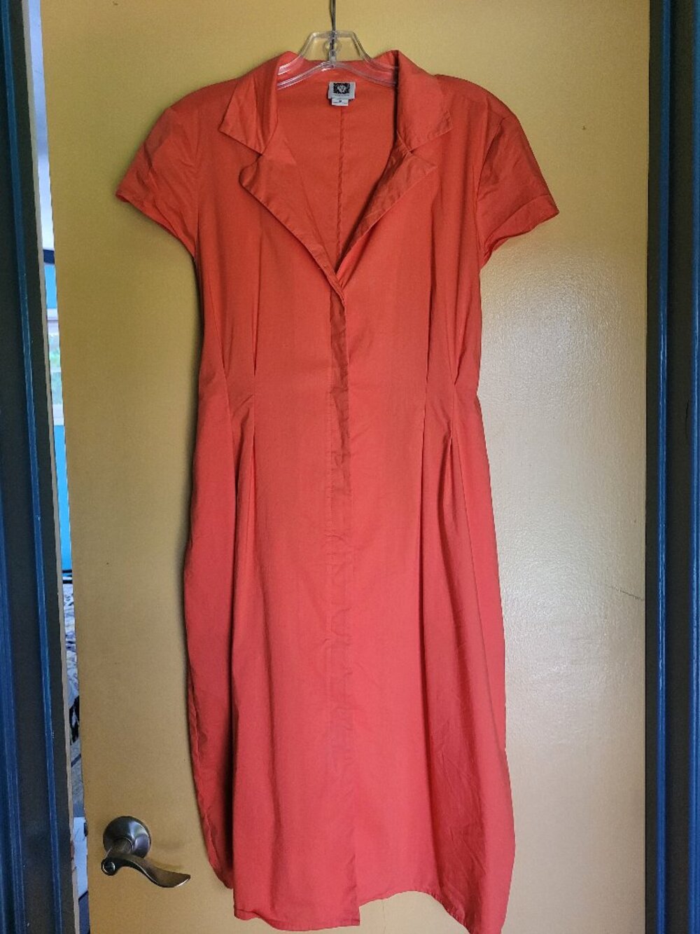 Anne Klein orange cotton dress